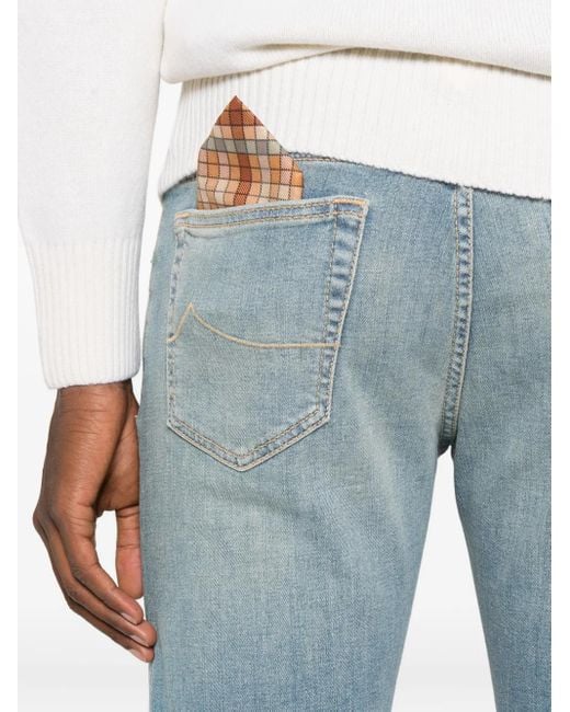 Jean À Coupe Slim Jacob Cohen pour homme en coloris Blue