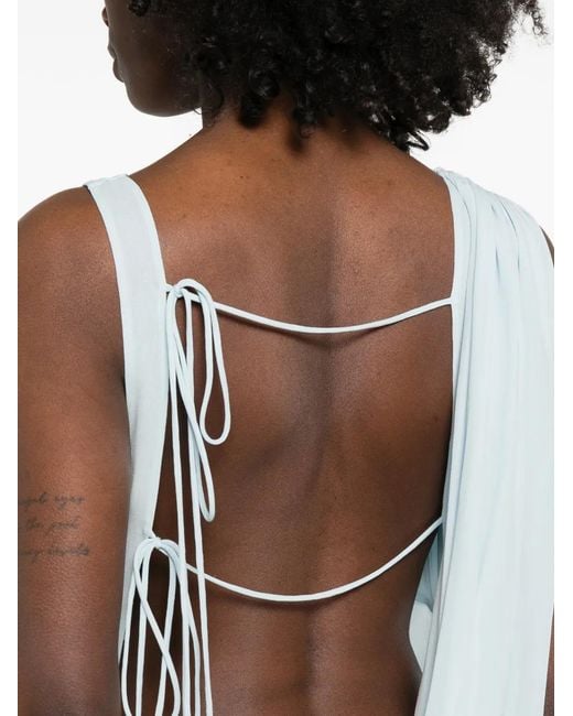 ANDAMANE White Minerva Cowl Sleeveless Maxi Dress