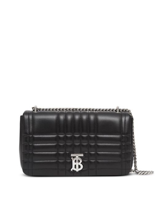 Burberry Leather Medium Lola Logo-plaque Crossbody Bag in Black | Lyst