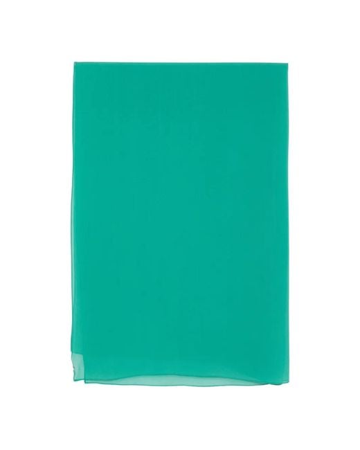 Max Mara Green Silk Scarf