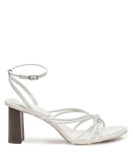 12 STOREEZ White 70mm Leather Sandals