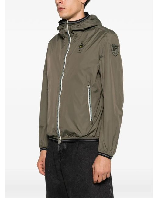 Blauer Brown Veste À Fermeture Zippée for men