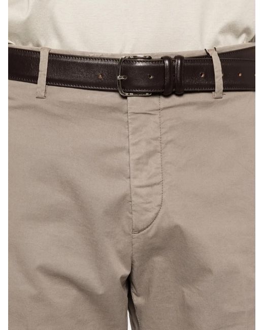 Corneliani Gray Turned-Hem Shorts for men