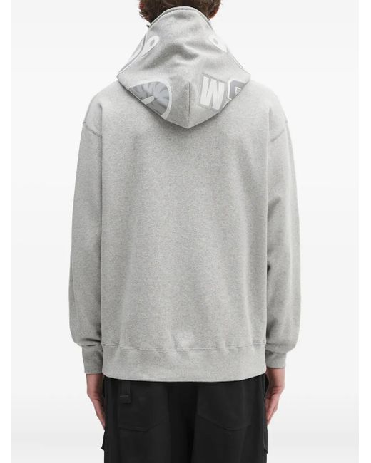 A Bathing Ape Gray One Point Ape Head Shark Zip-Up Hoodie for men