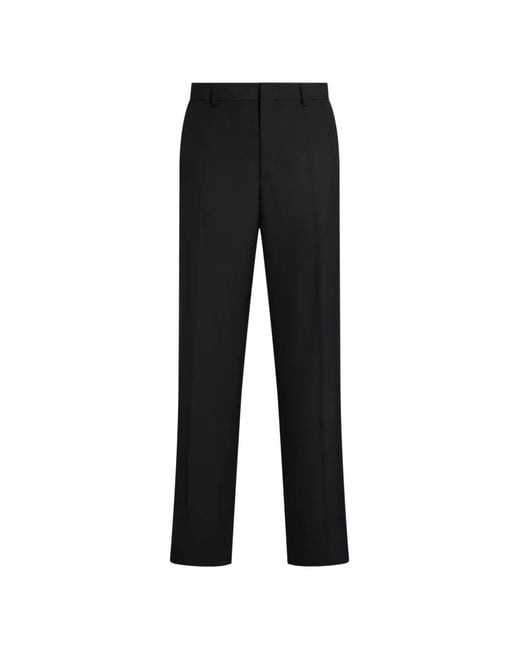 Moschino Black Measuring Tape-Trim Trousers for men