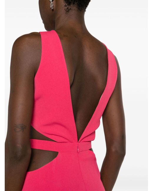 Racil Pink Jerry Crepe Midi Dress