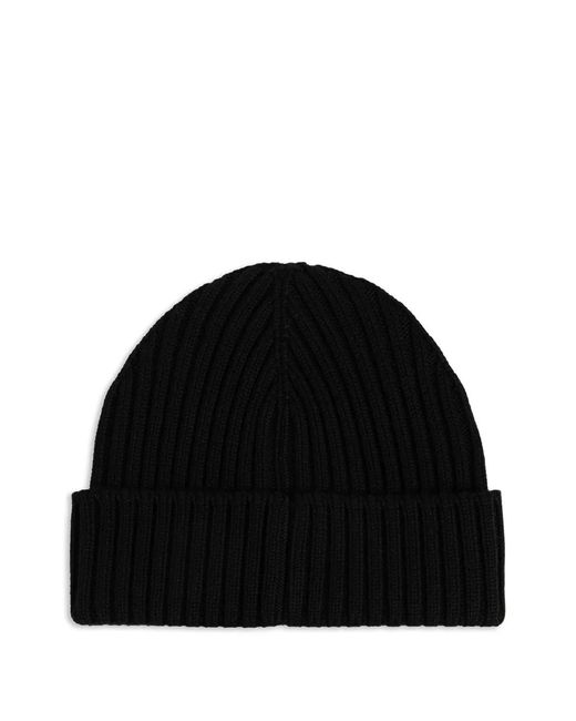 Givenchy Black Logo-Embroidered Beanie Hat for men