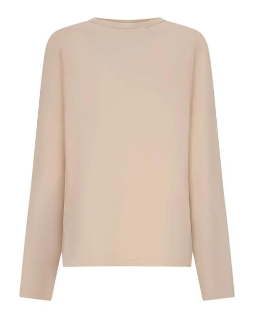 Destin Natural Long-Sleeve Wool-Blend Top
