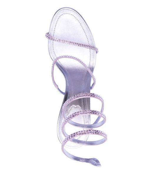 Sandales À Ornements En Cristal 115 Mm Rene Caovilla en coloris White