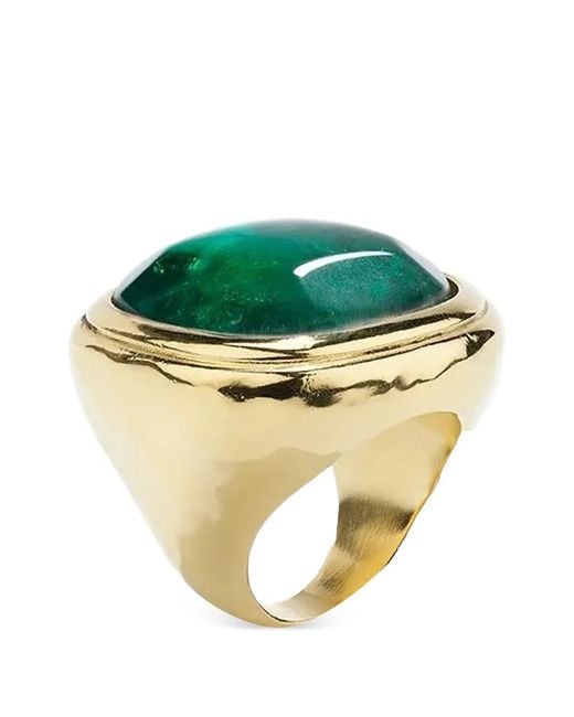 Goossens Green Large Renaissance Rock Crystal Ring
