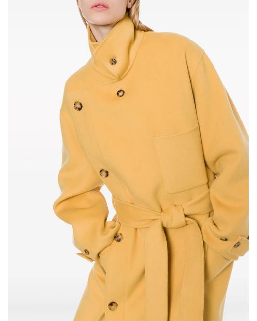 Philosophy Di Lorenzo Serafini Wollen Jas Met Dubbele Rij Knopen in het Yellow