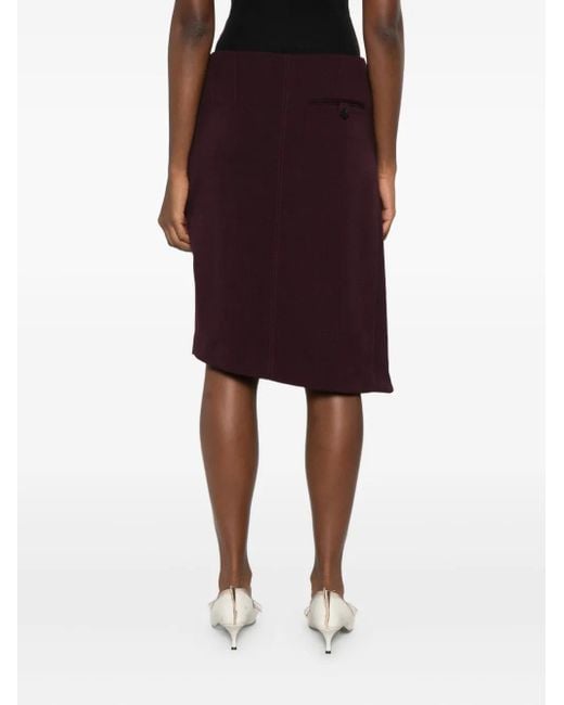 Victoria Beckham テーラード ラップスカート Purple