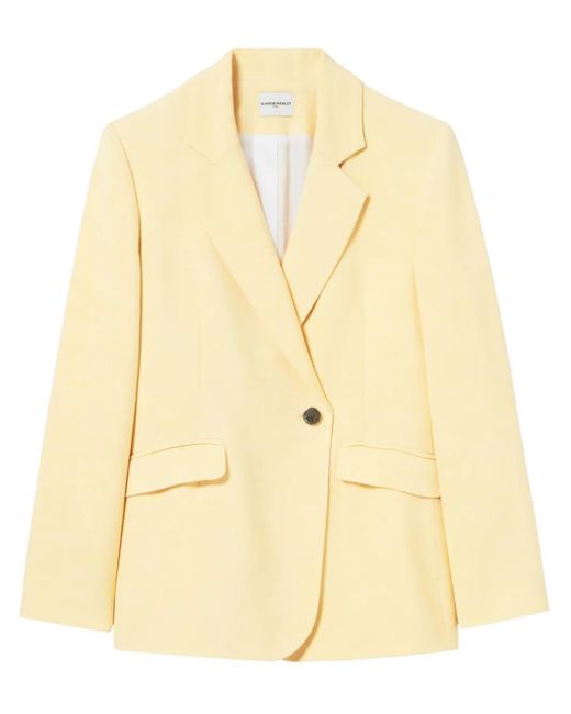 Claudie Pierlot Natural Single-Breasted Blazer
