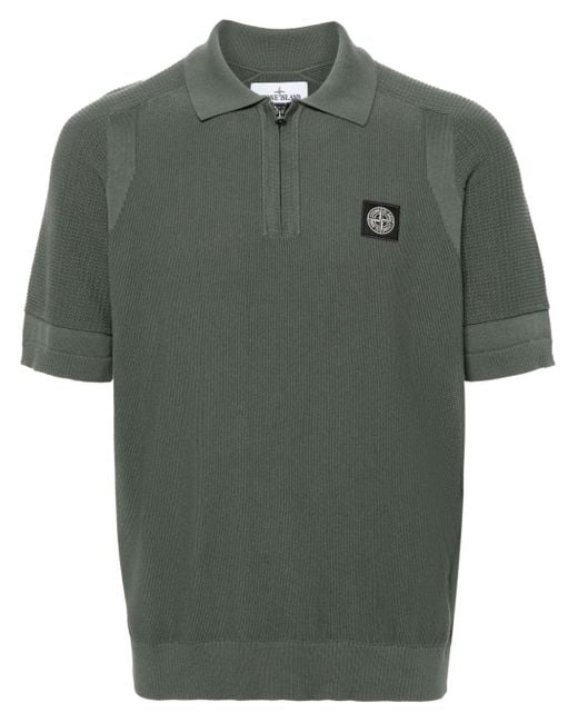 Stone Island Green Compass-patch Polo Shirt for men