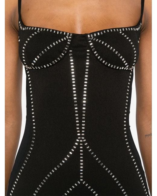 The Attico Black Form-Fitting Mini Dress