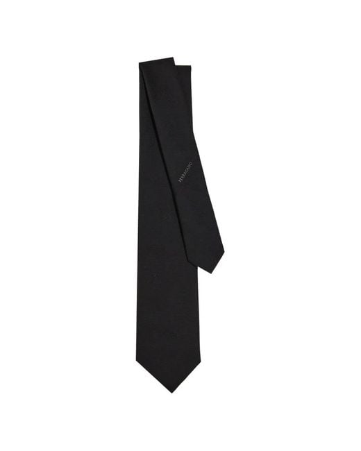 Ferragamo Black Jacquard Tie for men