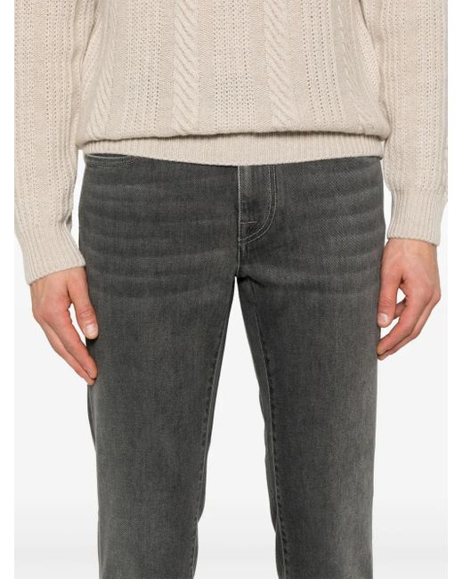 Corneliani Gray Tapered Jeans for men