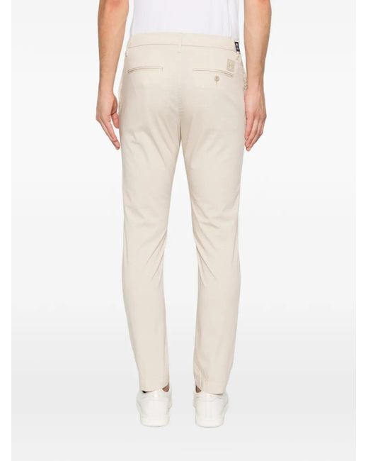 Jacob Cohen White Logo-Patch Button-Fastening Trousers for men