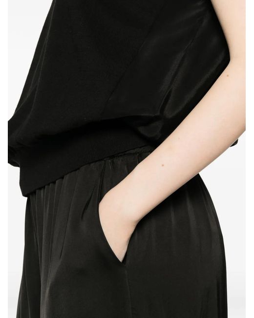 Deha Black Crew-Neck Panelled Vest