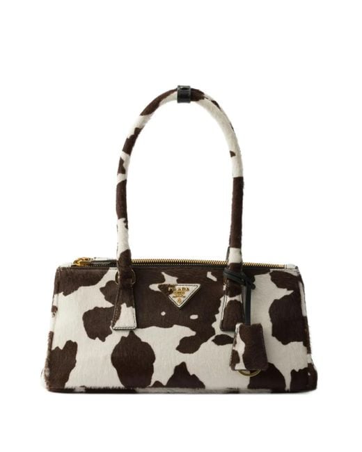 Prada White Medium Galleria Printed Tote Bag
