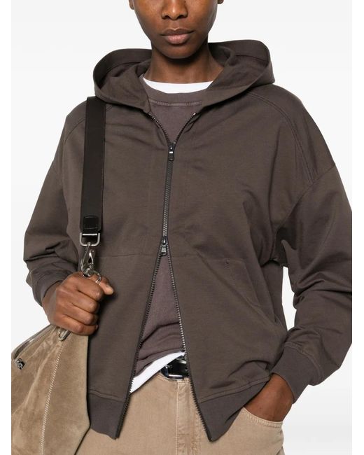 Brunello Cucinelli Brown Cotton Hoodie