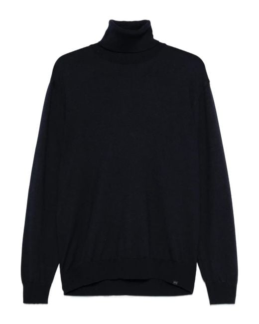 Paul & Shark Blue Turtleneck Wool Sweater for men