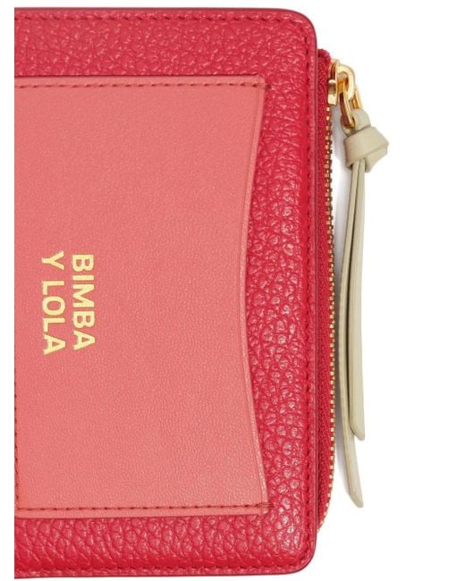 Bimba Y Lola Portemonnee Met Ritssluiting En Vlakken in het Red