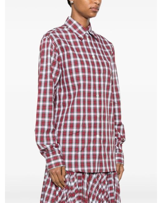 N°21 Red Check-Pattern Button-Down Shirt