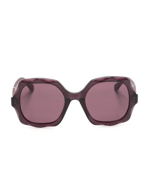 Chloé Purple Olivia Oversize-Frame Sunglasses