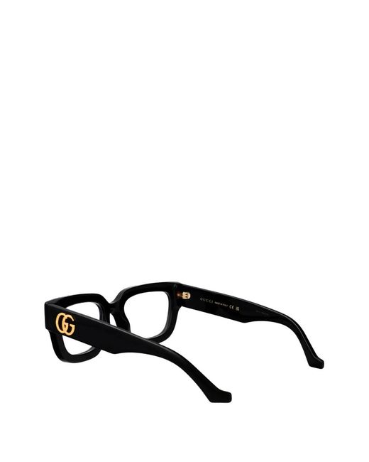 Gucci Black Double G Square-Frame Glasses