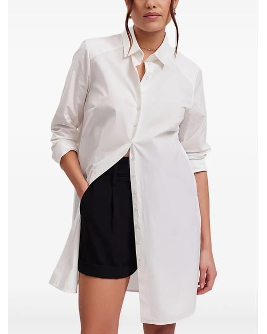 Anne Fontaine White Zuave Long-Sleeve Shirt
