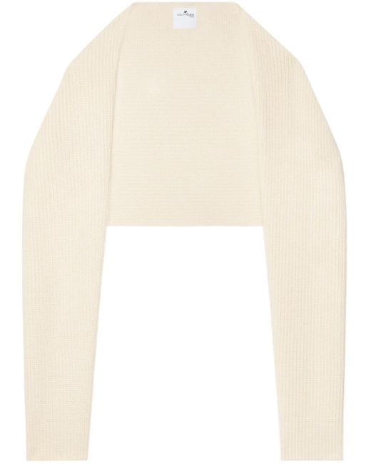 Courreges White Cropped Wool Bolero for men