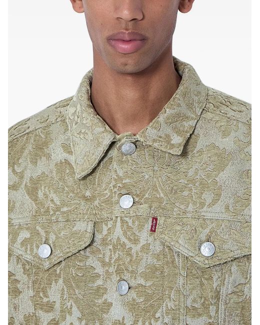 Junya Watanabe Gray X Levi's Floral-Pattern Denim Jacket for men