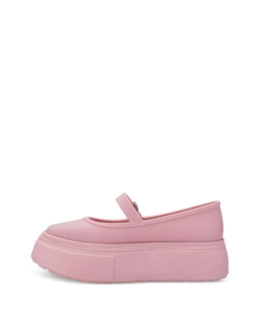 Melissa Soft Ballerina Platform Ballet Flats in Pink | Lyst UK
