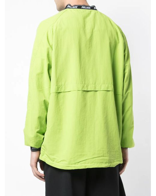 Palace Green Aslan Shell Logo-Trim Overshirt for men
