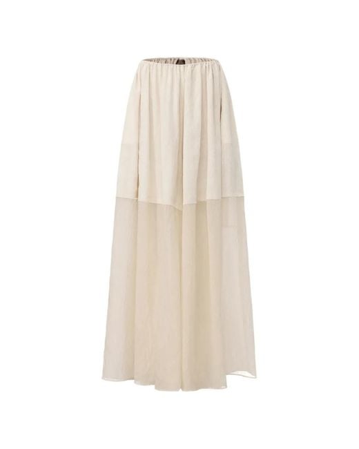 Elwood White Panelled Double-Layered Palazzo Pants