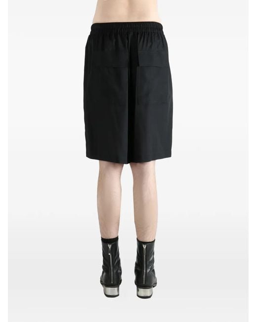 Rick Owens Black Drawstring-Waistband Shorts for men