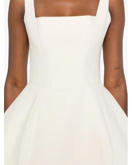 Vestiaire d'un Oiseau Libre White Square-Neck Flared Mini Dress