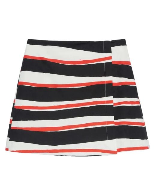 MSGM Mini-Rok Met Print in het White