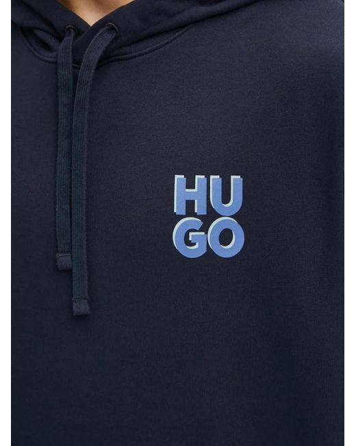 HUGO Blue Logo Hooded Sweatshirt for men