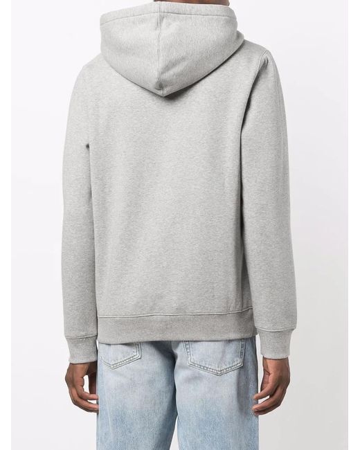 Dickies Gray Logo-patch Long-sleeve Hoodie for men