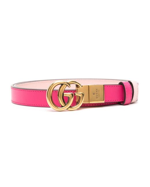 Gucci Pink GG Marmont Reversible Belt