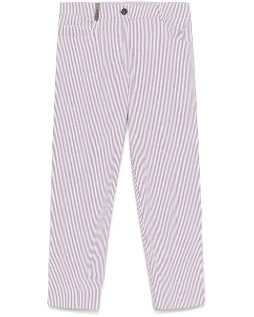 Peserico Multicolor Hose mit Nadelstreifen