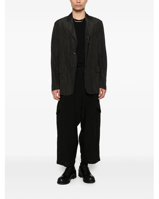 Masnada Black Patterned Blazer for men