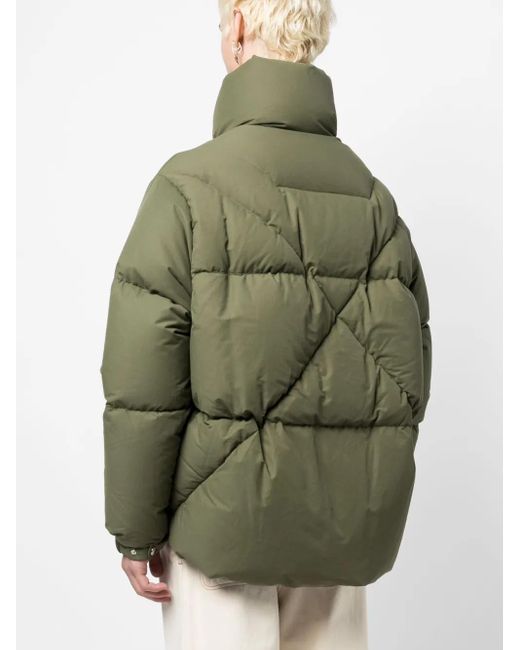 Khrisjoy Green Logo-Print Padded Jacket for men