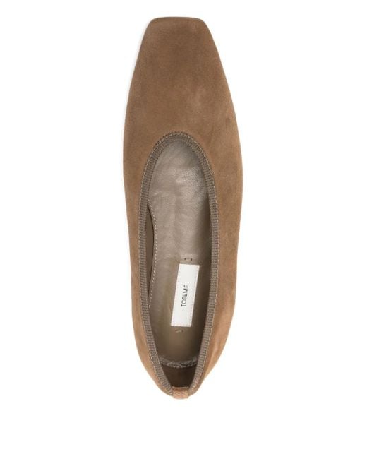 Totême Brown Suede Ballet Flats