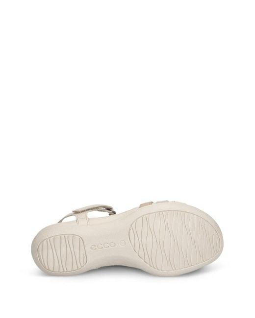 Ecco Natural Multi-Strap Leather Sandals