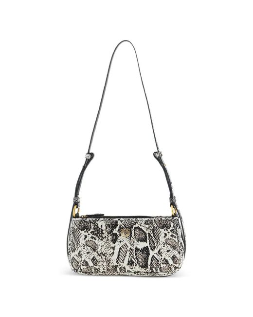Pinko White Love Birds Snake-Effect Cross Body Bag
