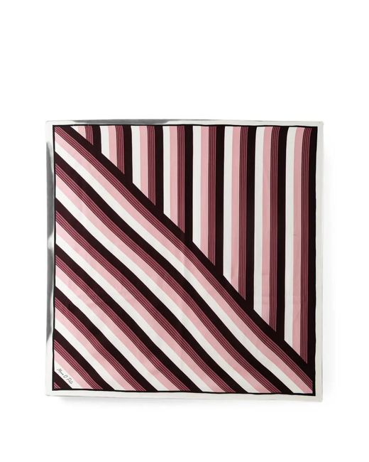 Marc O' Polo Red Striped Square Scarf