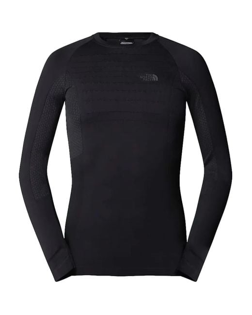 The North Face Blue Textured Long-Sleeve T-Shirt for men